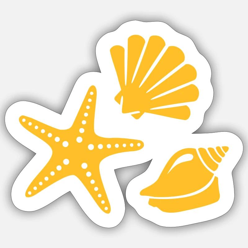 Shell - Sticker size S (10 x 10 cm) - white matte
