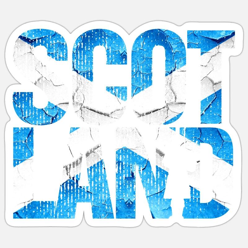 Ecosse Cornemuse drapeau écossais Sticker taille S (10 x 10 cm)