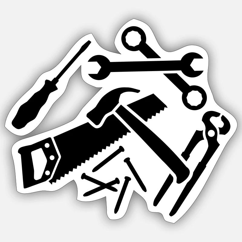 Outil - Sticker taille S (10 x 10 cm) - blanc mat