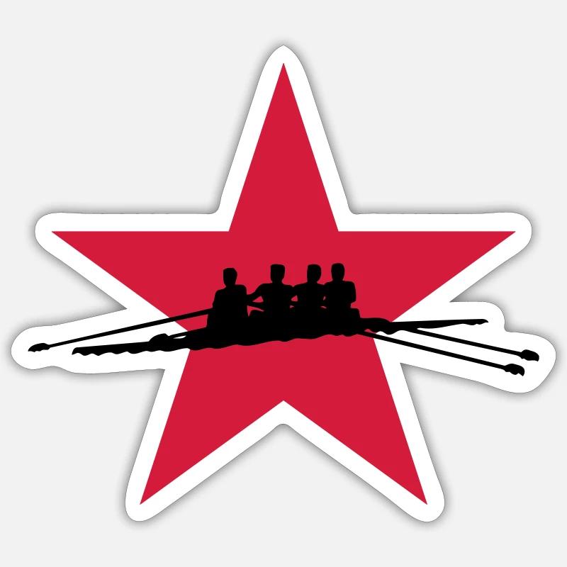 Rowing - Sticker taille S (10 x 10 cm) - blanc mat