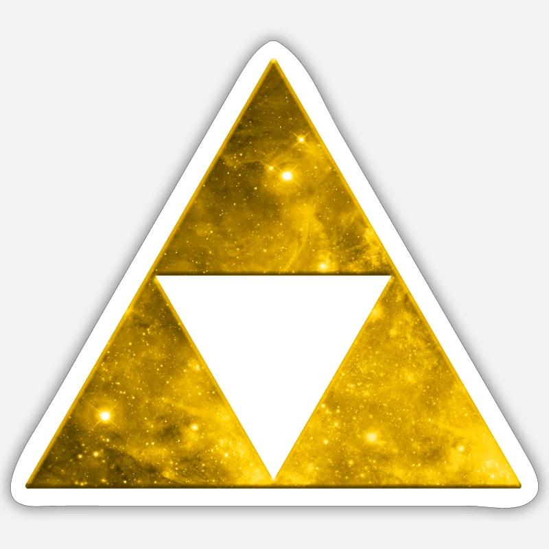 Space Triangle, Mathematics, Universe, Triforce, Sticker taille S (10 x 10 cm)