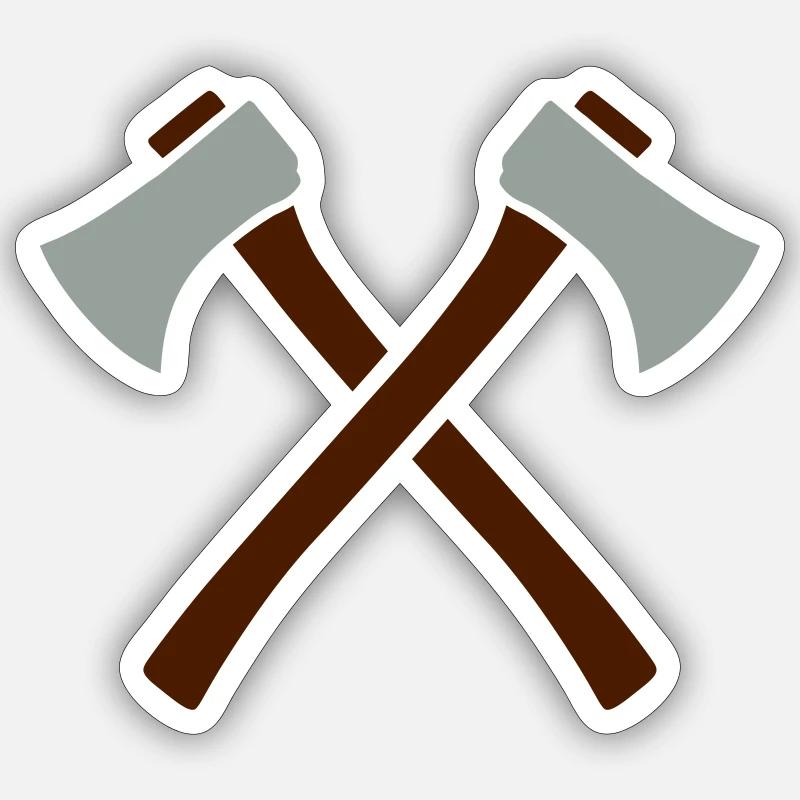 Ax - Sticker size S (10 x 10 cm) - white matte