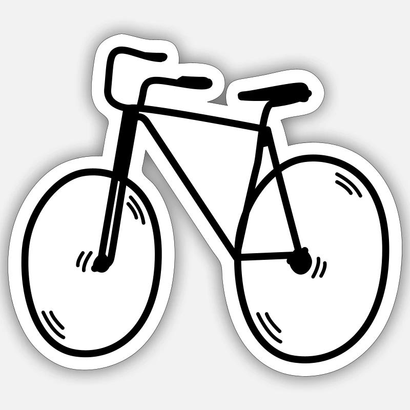 Radfahrer Sticker Größe S (10 x 10 cm)