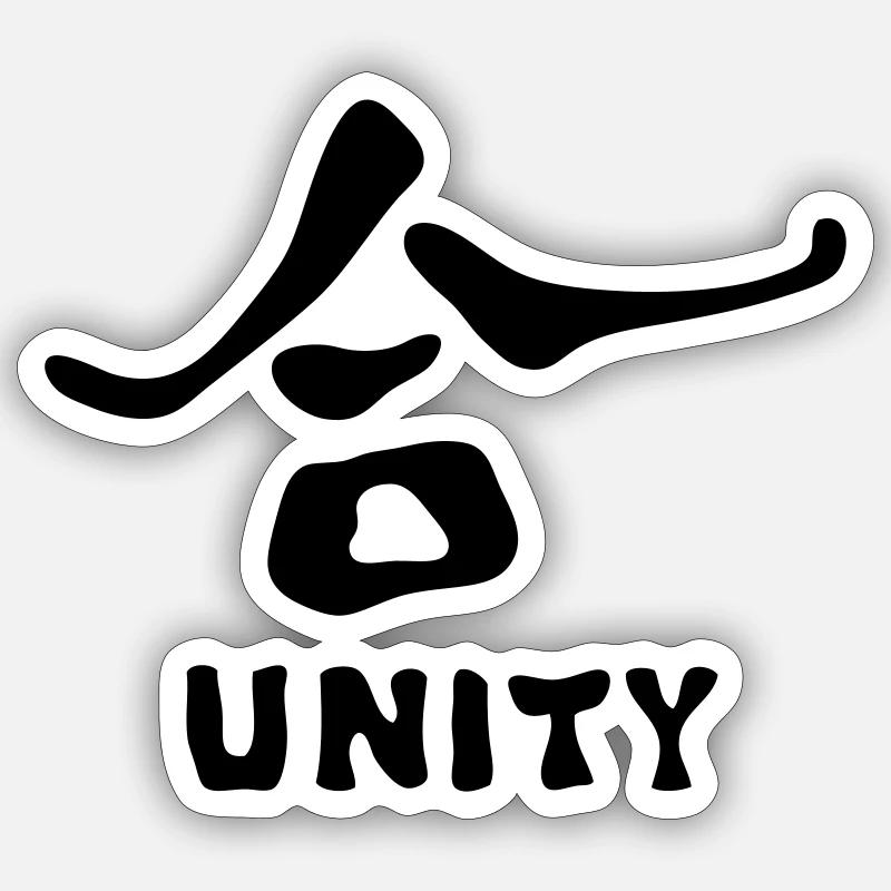 feng shui symbol unity union unite - Sticker size S (10 x 10 cm) - white matte