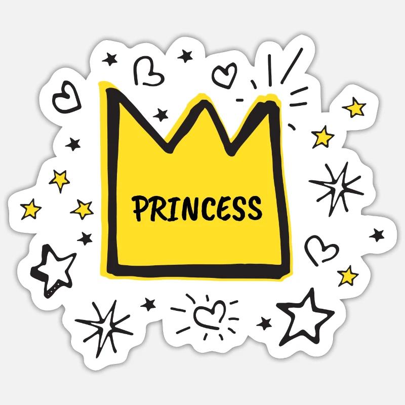 Princesse Sticker taille S (10 x 10 cm)