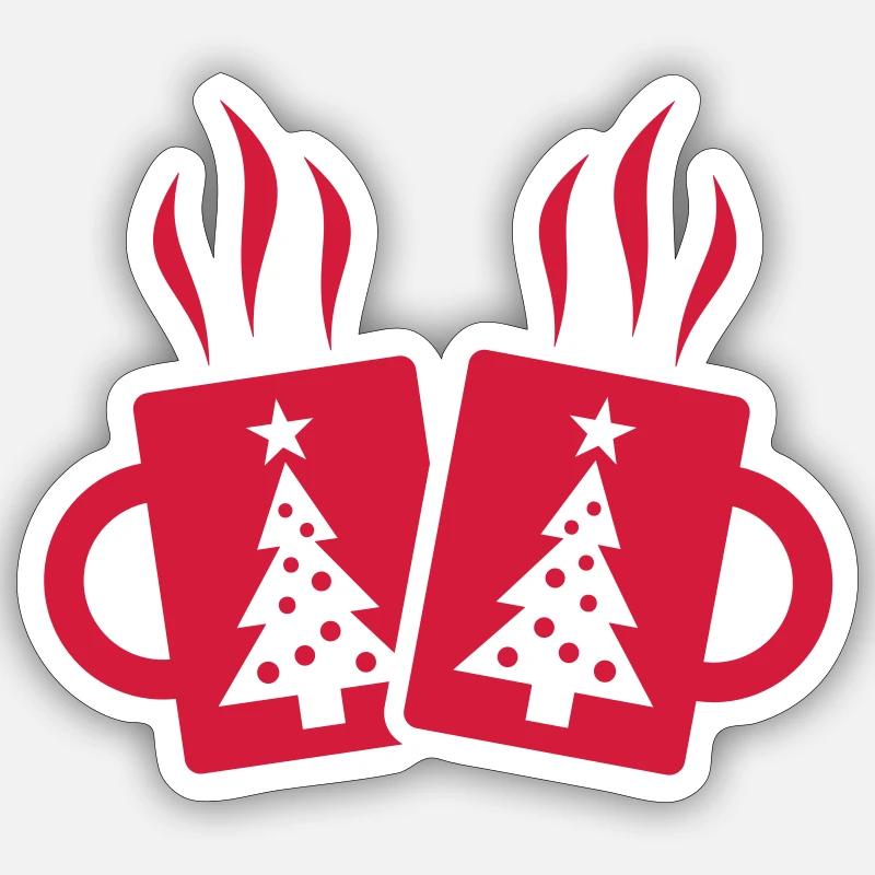 Marché de Noël Sticker taille S (10 x 10 cm)