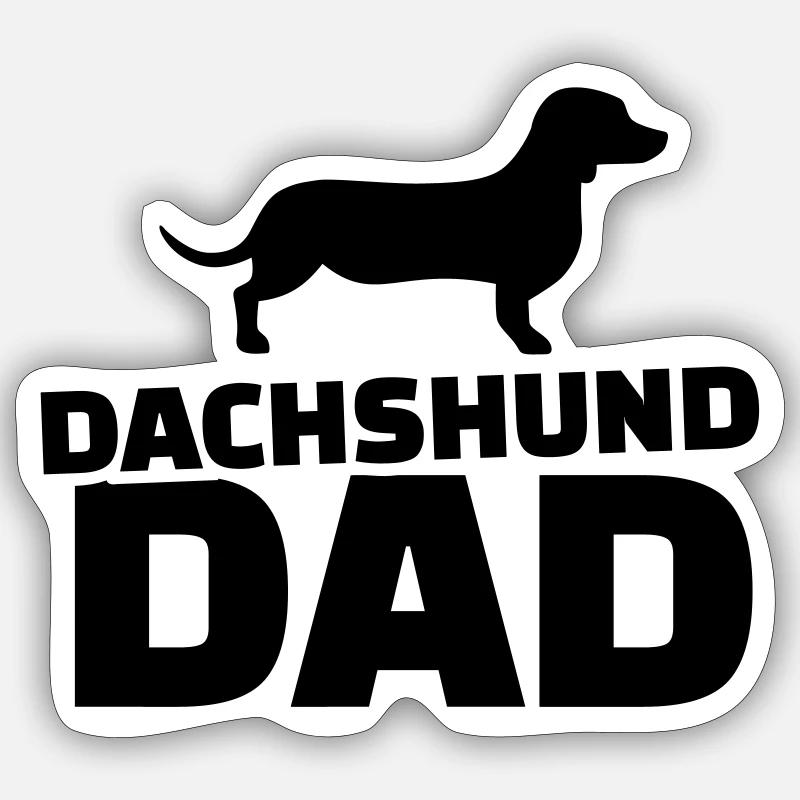 Dachshund Dad Sticker taille S (10 x 10 cm)