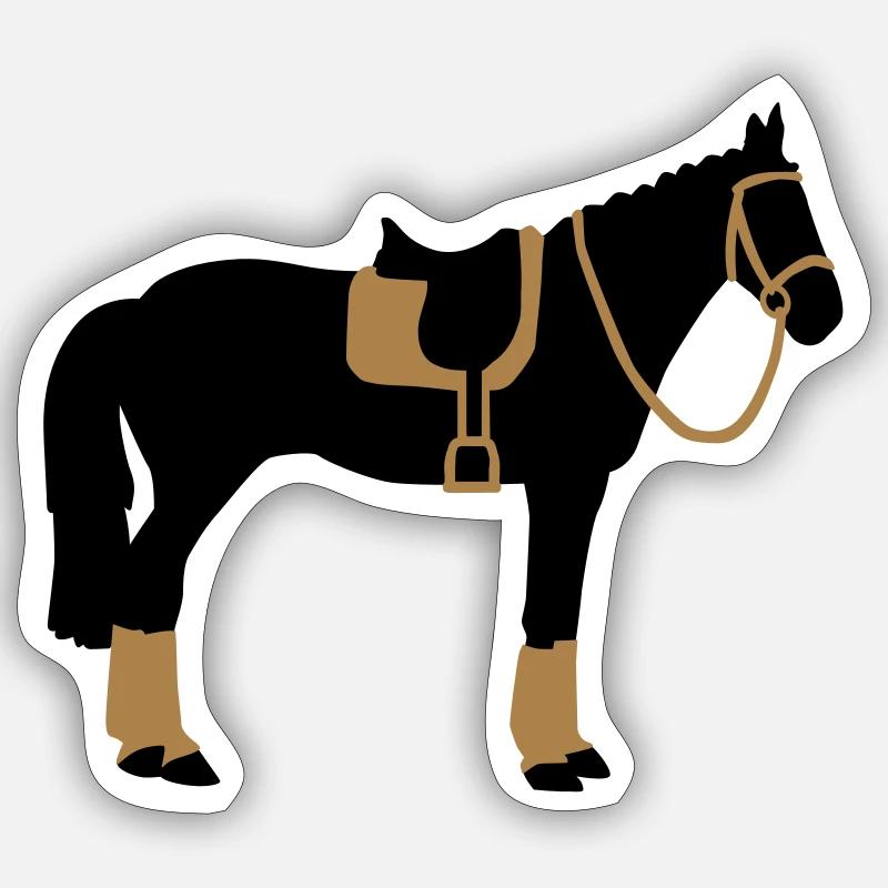 Pferd - Sticker Größe S (10 x 10 cm) - Mattweiß