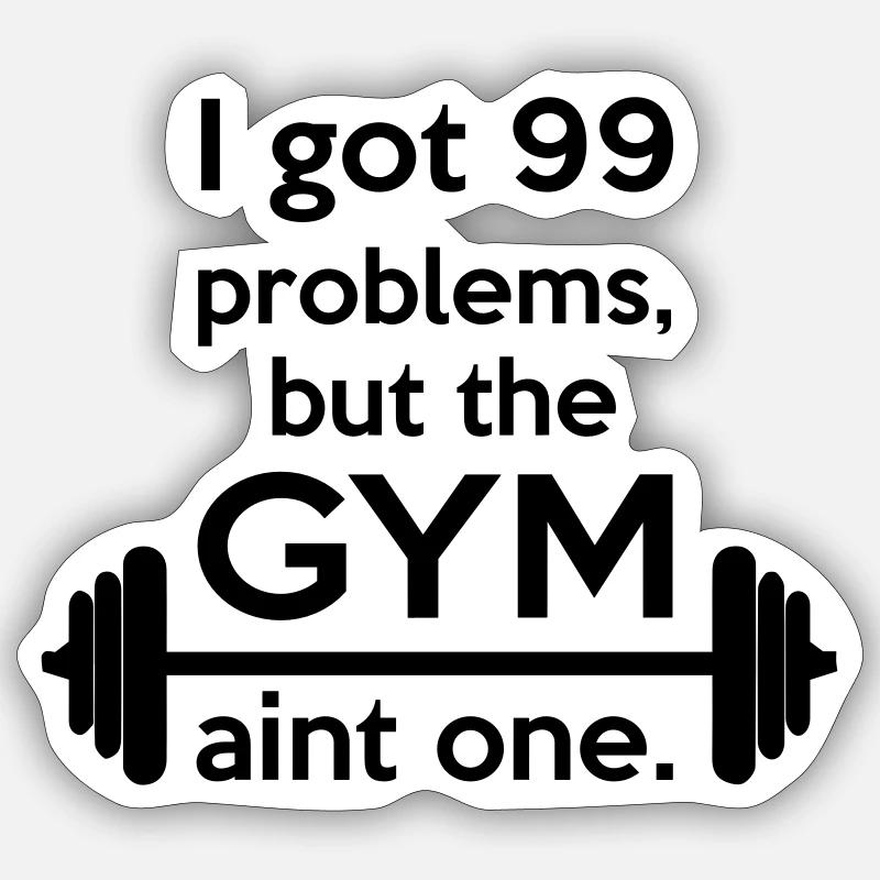 Gym - Sticker Größe S (10 x 10 cm) - Mattweiß