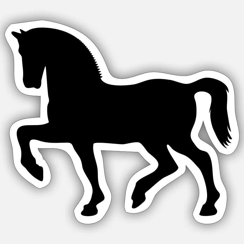 Cheval fier Sticker taille S (10 x 10 cm)