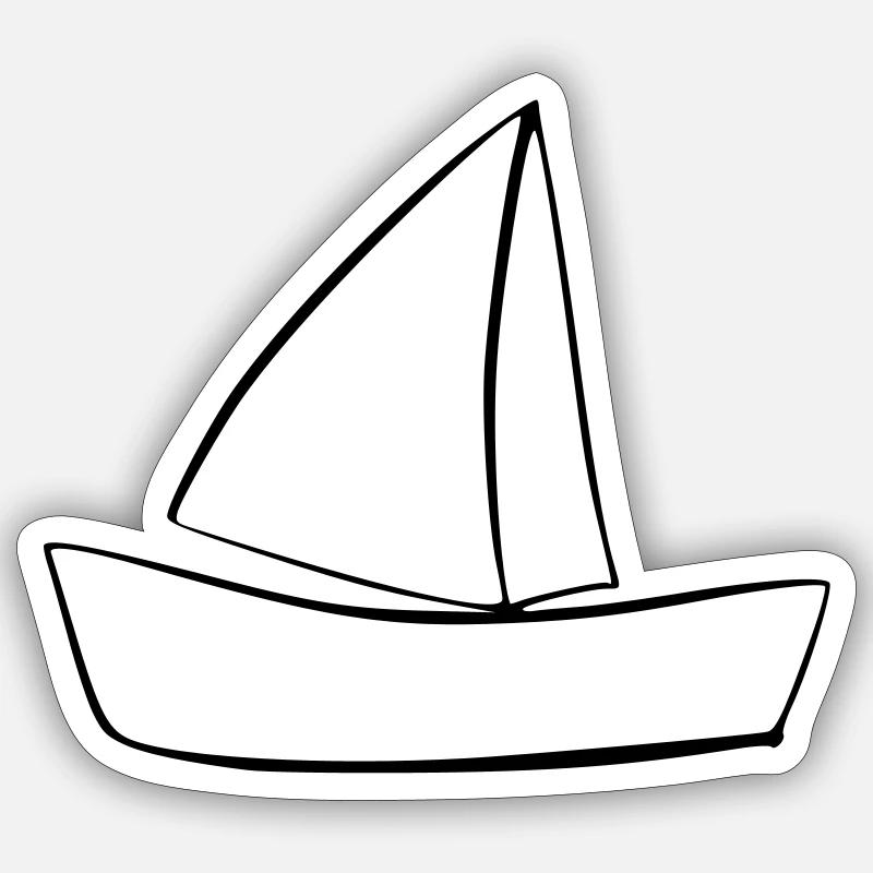 Boot - Sticker Größe S (10 x 10 cm) - Mattweiß