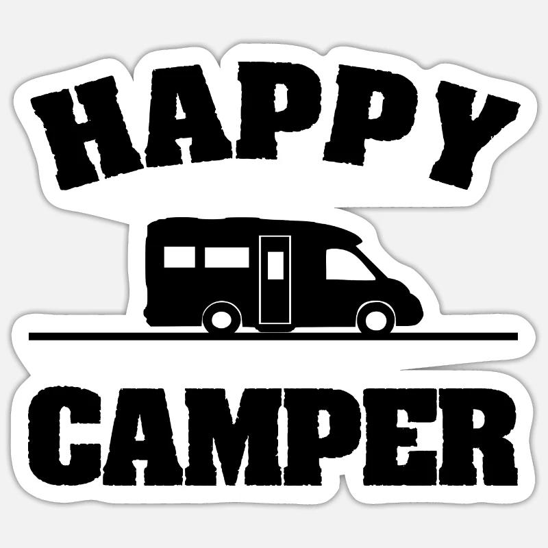 Camping - Sticker size S (10 x 10 cm) - white matte
