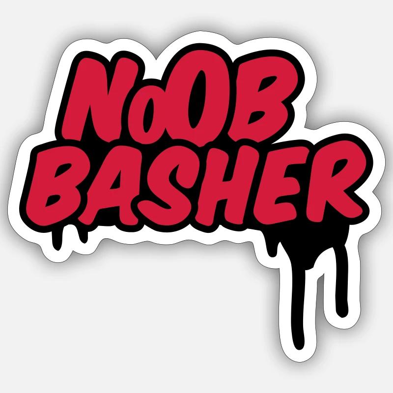 Noob Basher Sticker Größe S (10 x 10 cm)