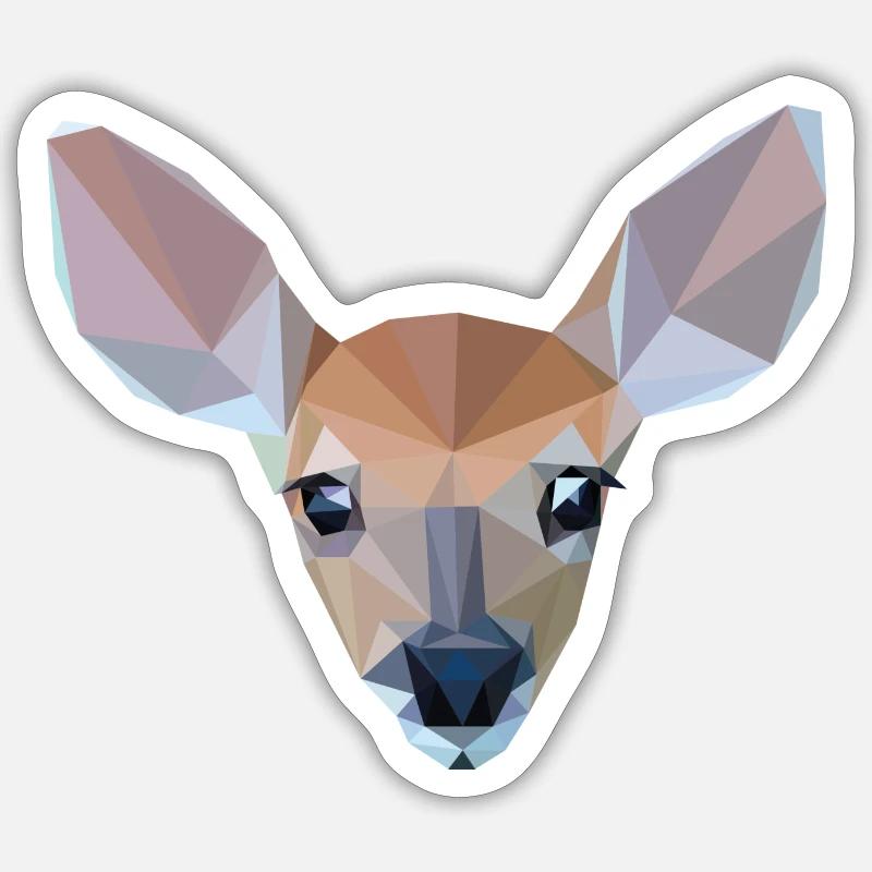 Bambi - Sticker Größe S (10 x 10 cm) - Mattweiß