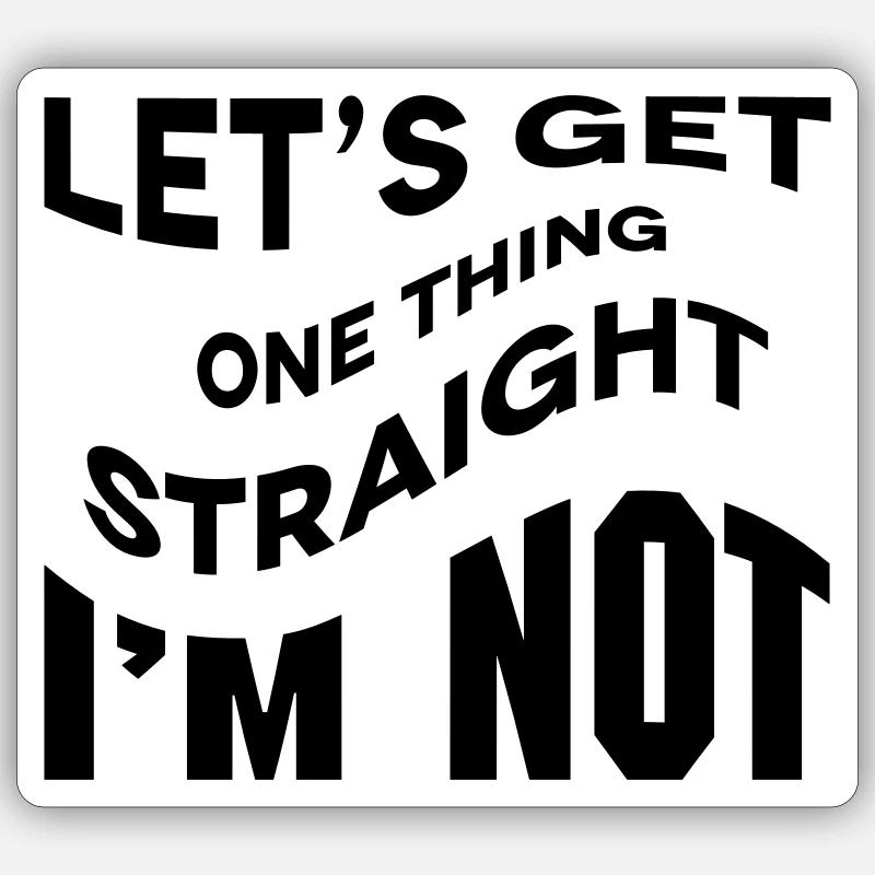 Straight - Sticker Größe S (10 x 10 cm) - Mattweiß