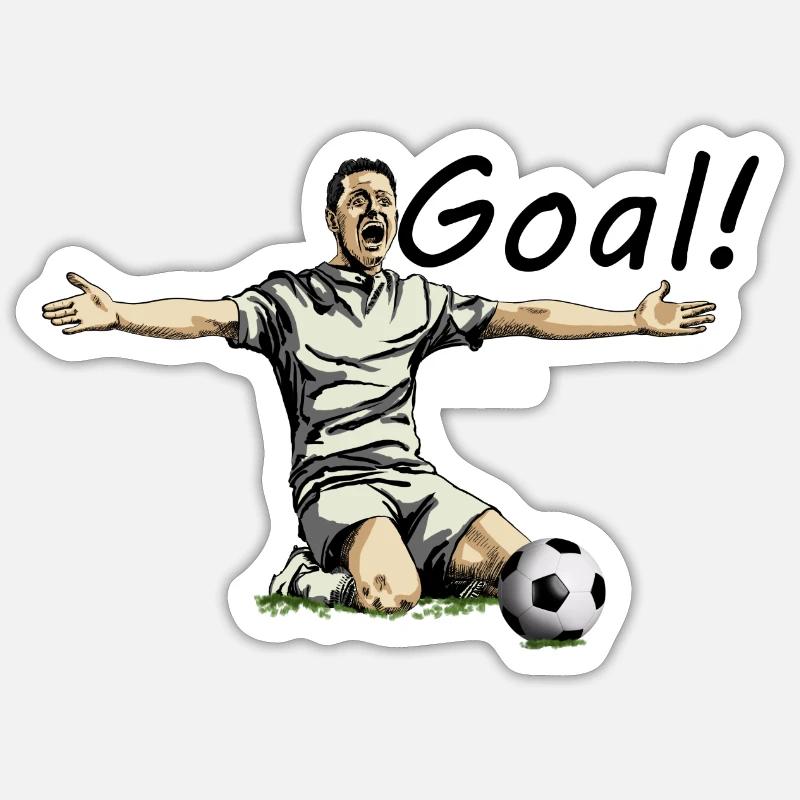 Goal - Sticker Größe S (10 x 10 cm) - Mattweiß