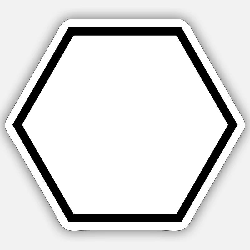 Hexagon Hexagone Sechseck Form - Custom it ! Sticker size S (10 x 10 cm)
