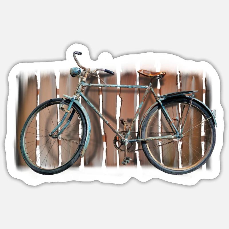 Bicycle - Sticker size S (10 x 10 cm) - white matte