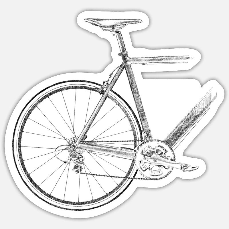 vélo de course Sticker taille S (10 x 10 cm)