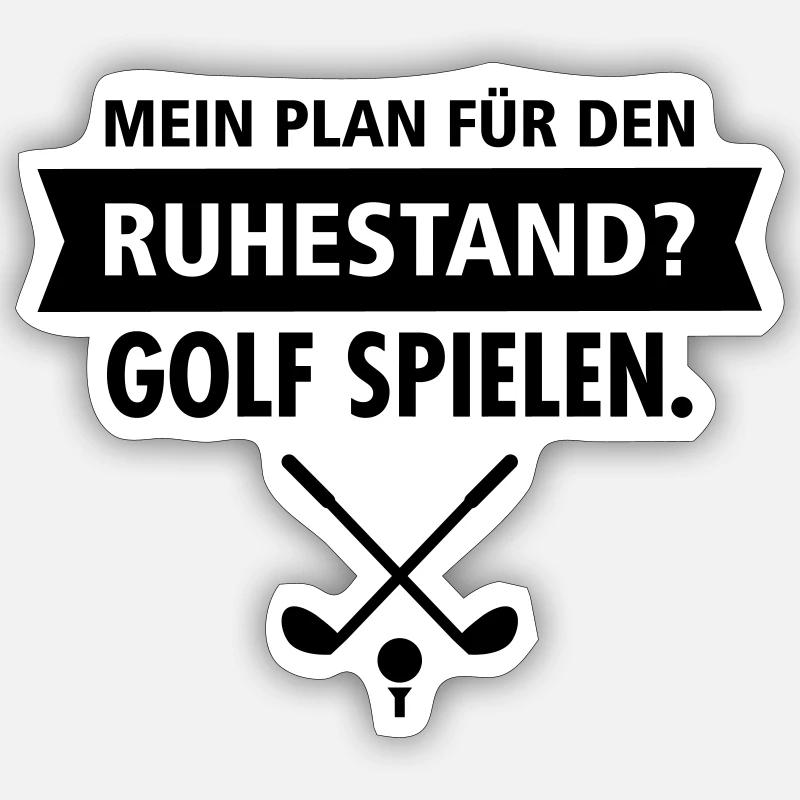 Ruhestand - Golf Sticker Größe S (10 x 10 cm)