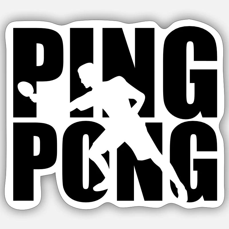 Ping Pong Sticker size S (10 x 10 cm)