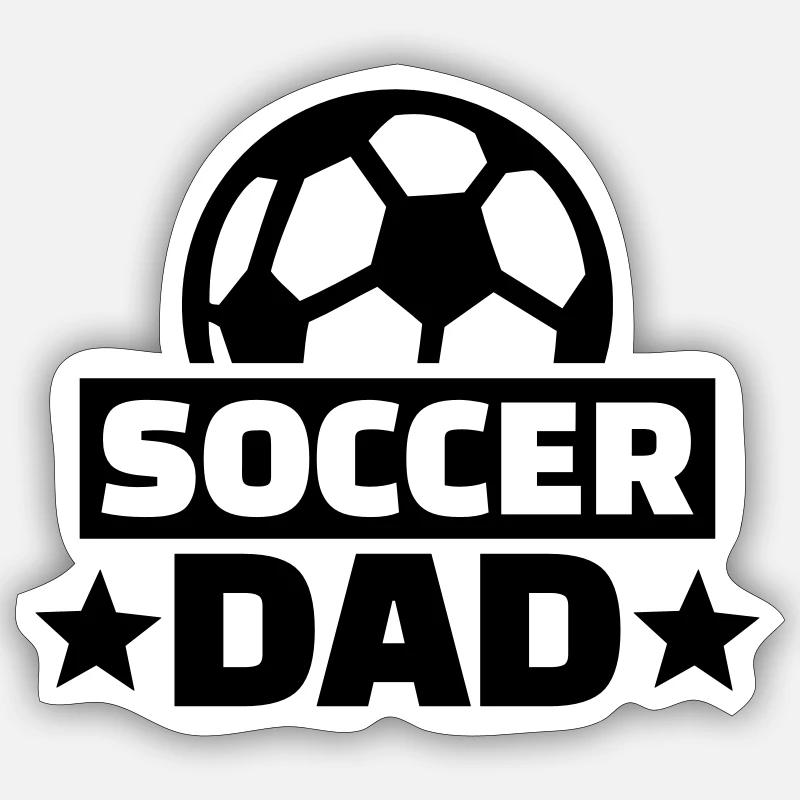 Fußball - Sticker Größe S (10 x 10 cm) - Mattweiß