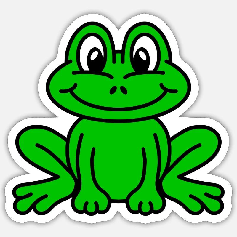 frog - Sticker Größe S (10 x 10 cm) - Mattweiß
