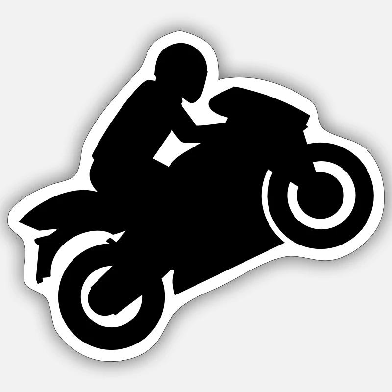 Motorcycle - Sticker size S (10 x 10 cm) - white matte