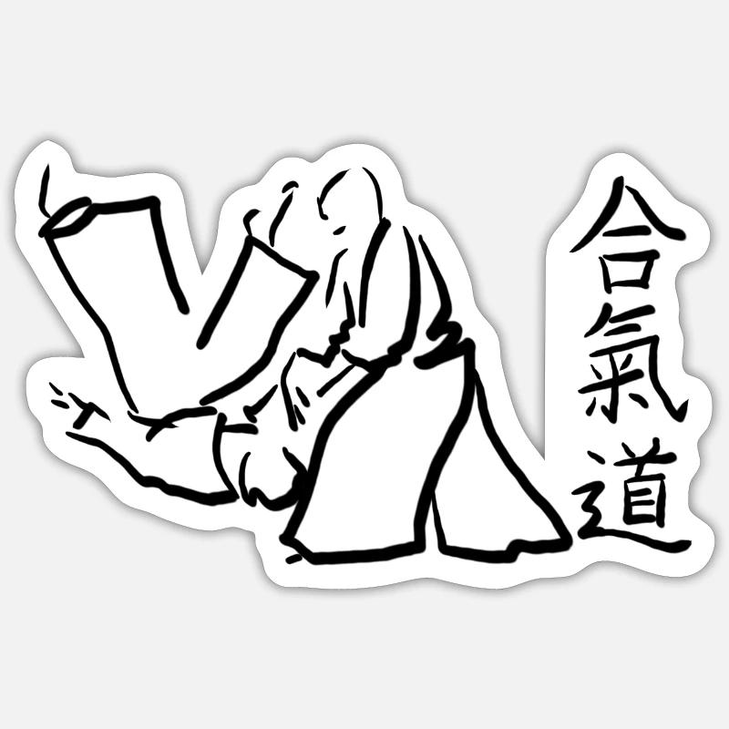 aikido Sticker size S (10 x 10 cm)