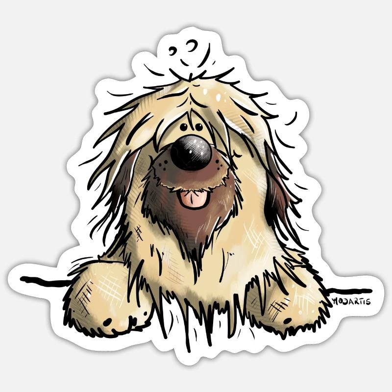 Mignon Briard - Sticker taille S (10 x 10 cm) - blanc mat