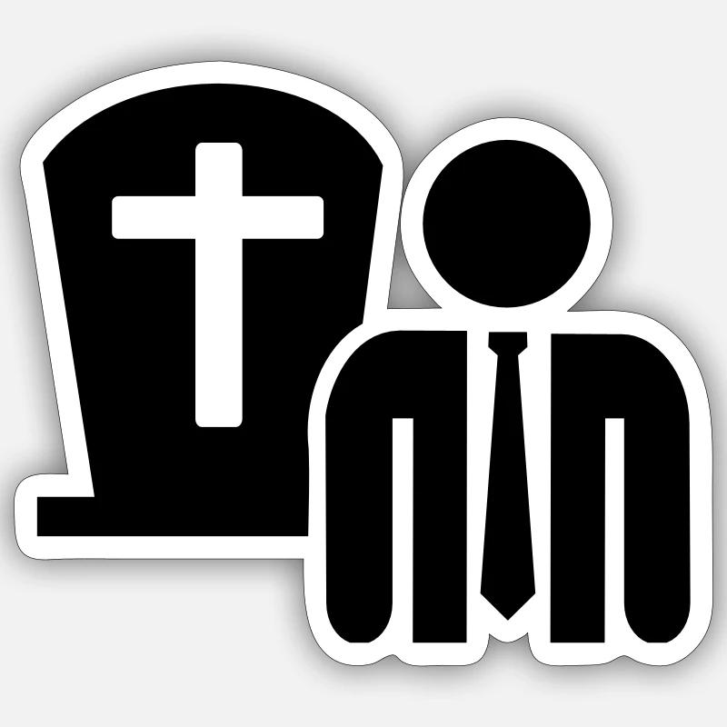 Bestatter Sticker Größe S (10 x 10 cm)