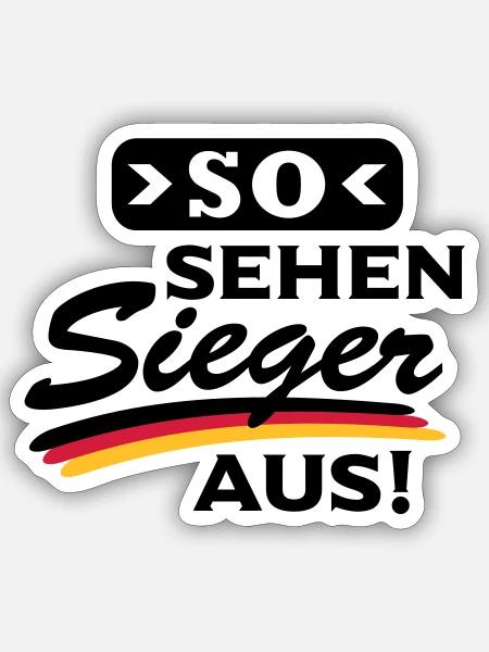 So sehen Sieger aus - Sticker Größe S (10 x 10 cm) - Mattweiß