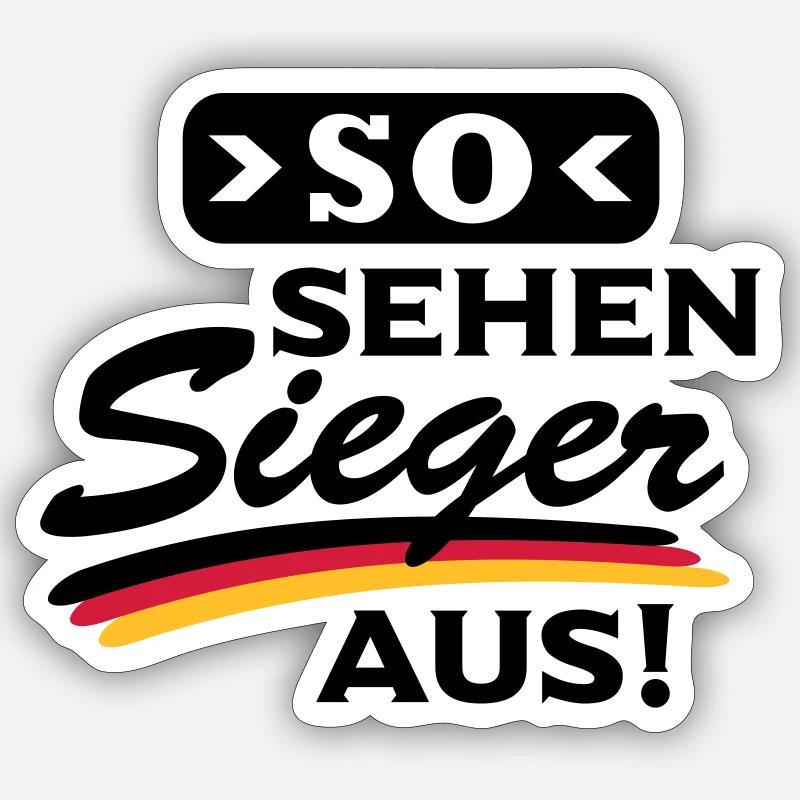 So sehen Sieger aus Sticker Größe S (10 x 10 cm)