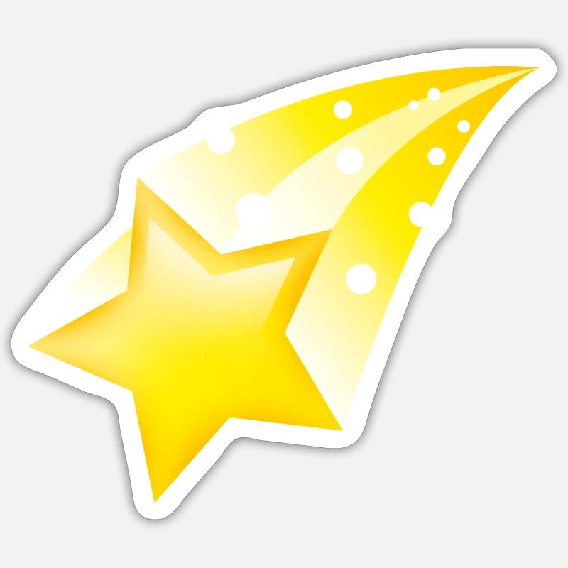 Smiley Falling Star - Sticker size S (10 x 10 cm) - white matte