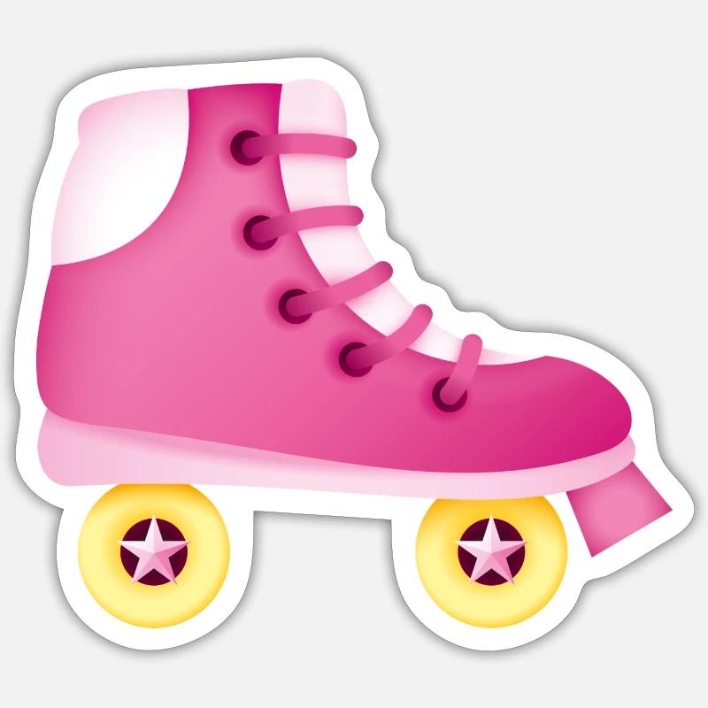 Smiley Roll Skate - Sticker size S (10 x 10 cm) - white matte