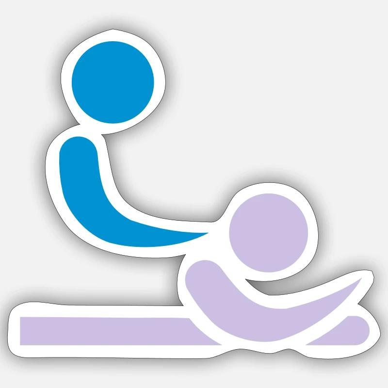 Fisioterapista - Sticker formato S (10 x 10 cm) - bianco opaco