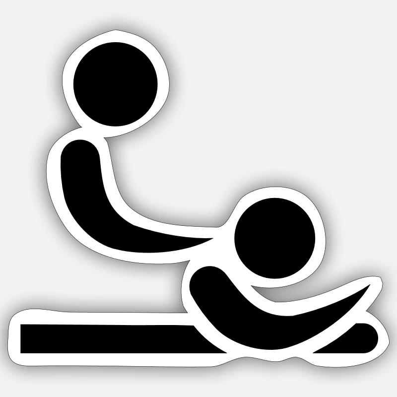 Physiotherapeut - Sticker Größe S (10 x 10 cm) - Mattweiß