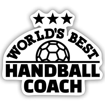 Handball coach - Sticker size S (10 x 10 cm) - white matte - Front