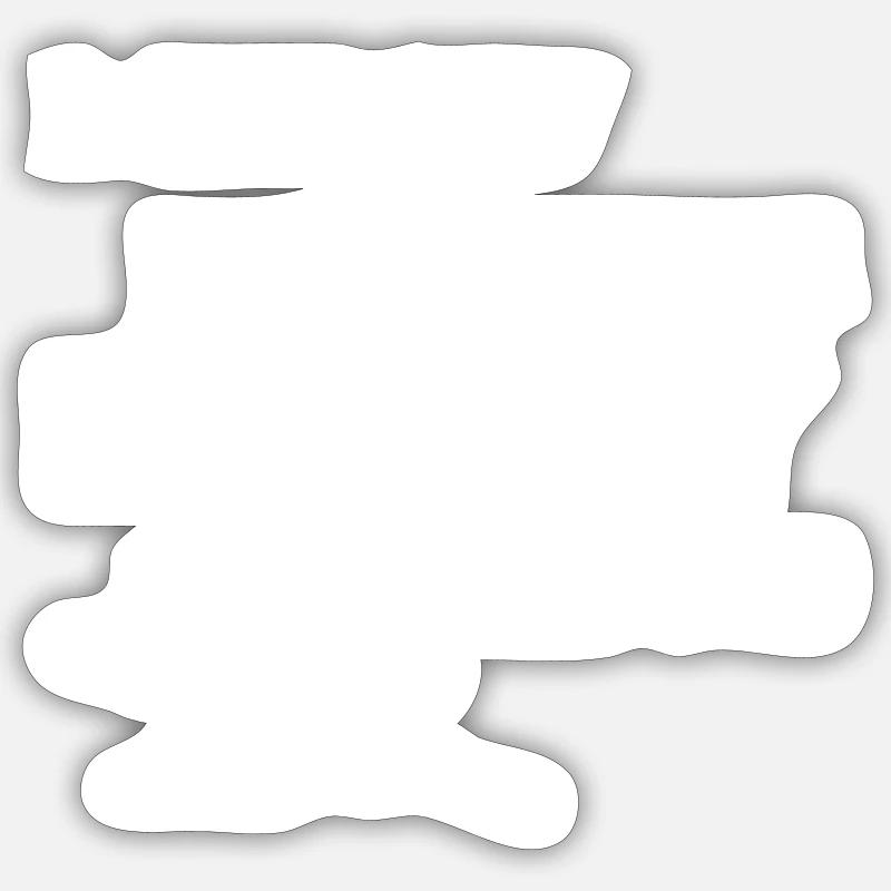 Bunny Run White - Sticker taille S (10 x 10 cm) - blanc mat
