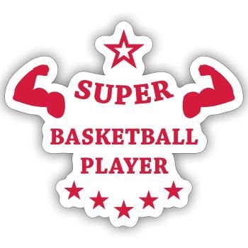 Basketball - Basket Ball - Game - Sport - Player - Sticker size S (10 x 10 cm) - white matte - Front