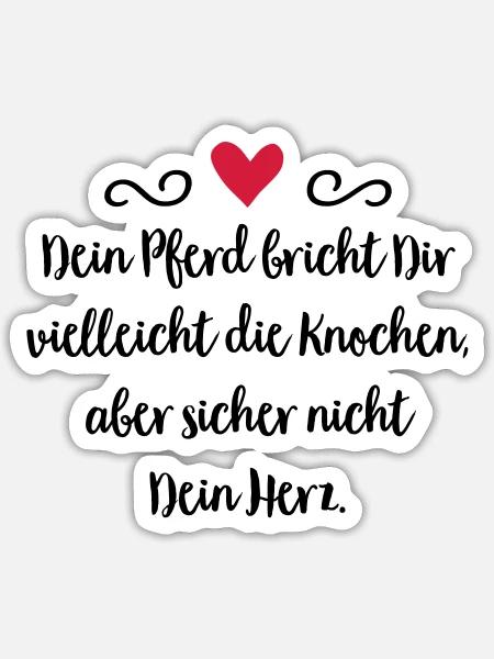 Pferd - Sticker Größe S (10 x 10 cm) - Mattweiß