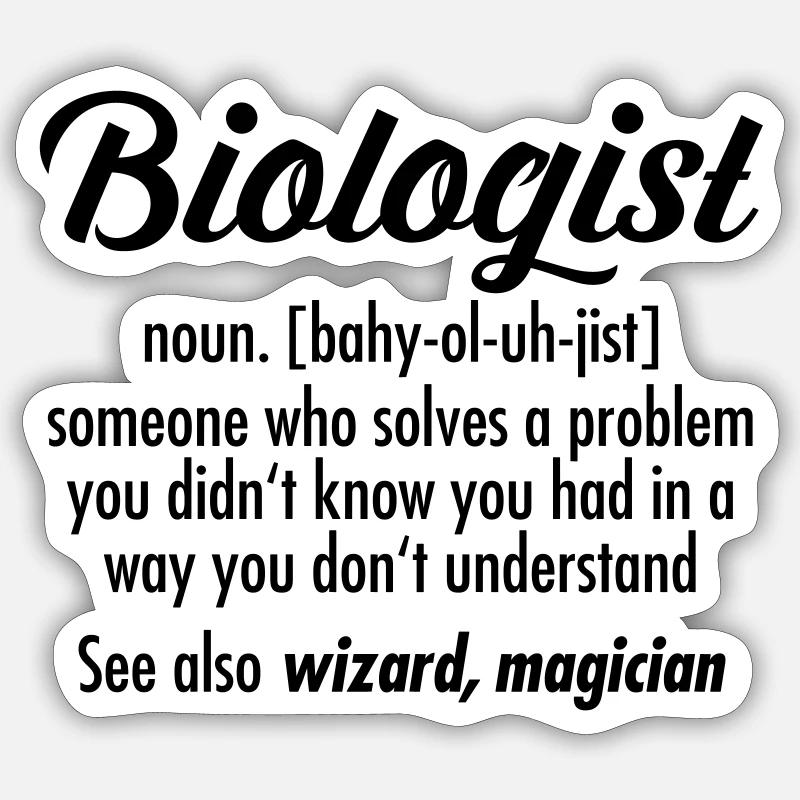 Biologist - Definition - Sticker taille S (10 x 10 cm) - blanc mat