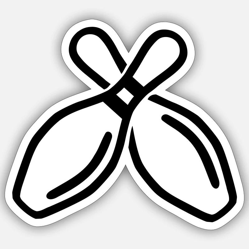 bowling Sticker size S (10 x 10 cm)