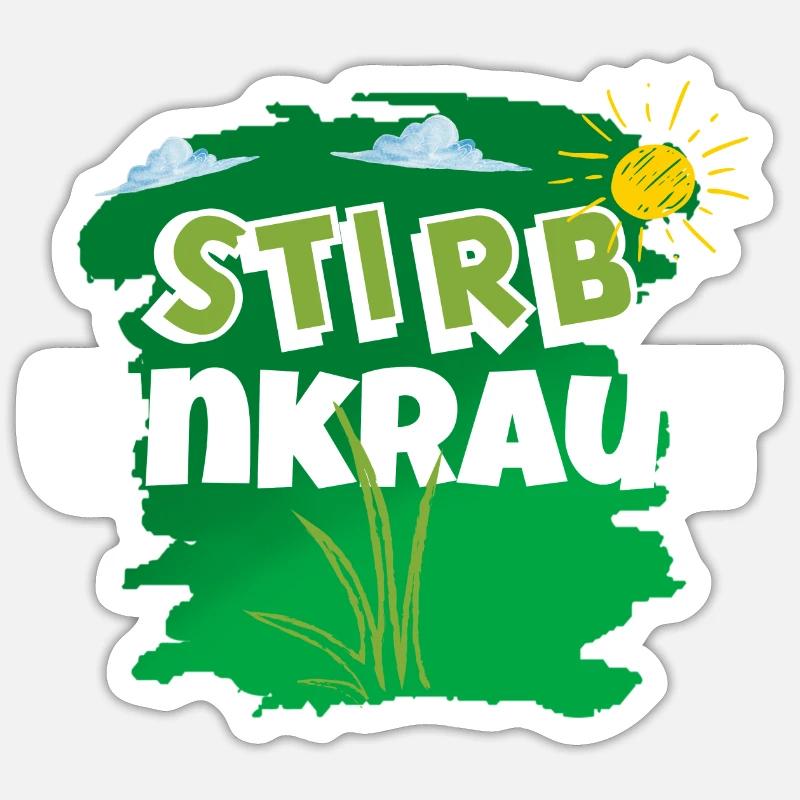 Garten Gärtner - Sticker Größe S (10 x 10 cm) - Mattweiß