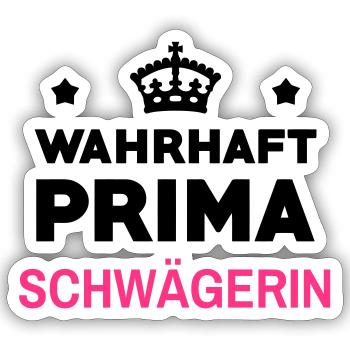 Schwägerin - Sister in law - Belle Soeur - Baby - Sticker size S (10 x 10 cm) - white matte - Front