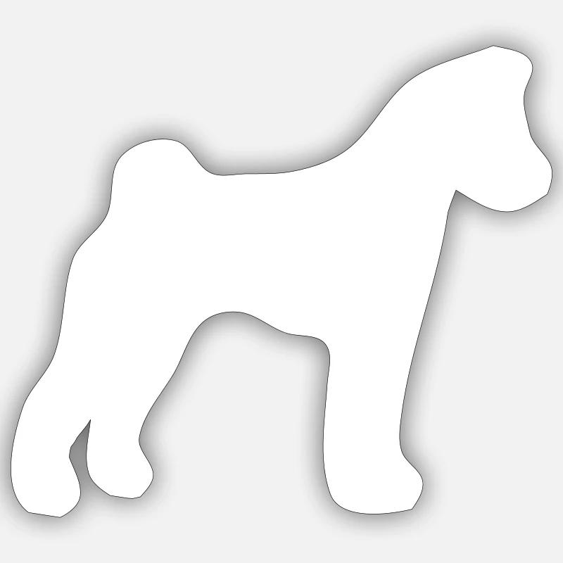basenji - Sticker taille S (10 x 10 cm) - blanc mat