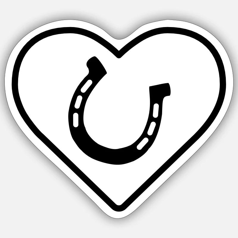 horseshoe - Sticker size S (10 x 10 cm) - white matte