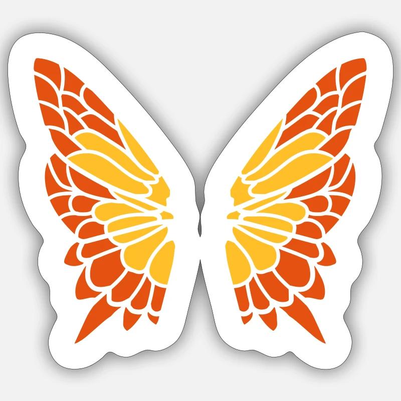 Butterfly Fluegel Pattern Sticker size S (10 x 10 cm)