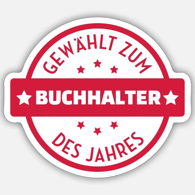 comptable / comptabilité / compter / chiffre - Sticker taille S (10 x 10 cm) - blanc mat