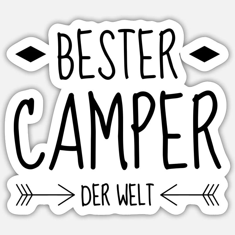 Campingplatz / Camper / Camping / Camp Sticker Größe S (10 x 10 cm)